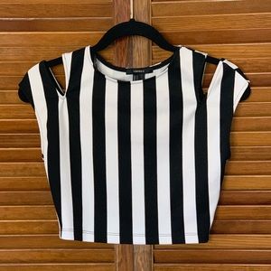 Forever 21 striped crop top